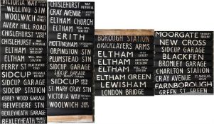 London Transport RT-type bus DESTINATION BLINDS fr