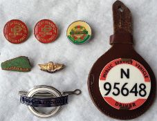 Collection of BADGES comprising Driver's PSV BADGE