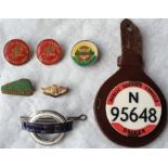 Collection of BADGES comprising Driver's PSV BADGE