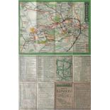 1912 London Underground POCKET MAP "What to See an