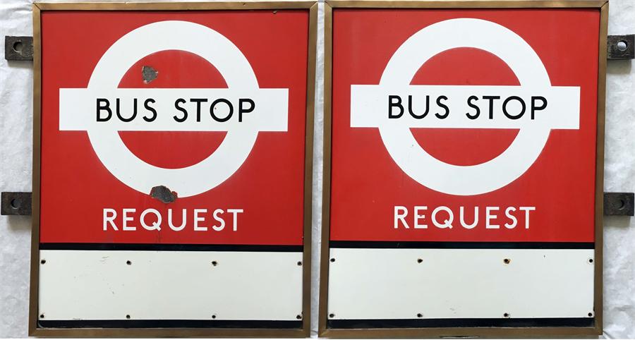 London Transport enamel BUS STOP FLAG (Request) of - Image 2 of 3