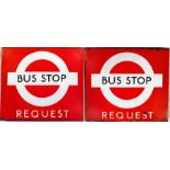 London Transport enamel BUS STOP FLAG (Request). A