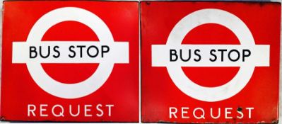 London Transport enamel BUS STOP FLAG (Request). A