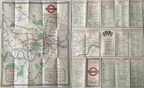 1928 London Underground MAP of the Electric Railwa