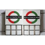 London Transport enamel BUS & COACH STOP FLAG (Com