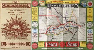 1909 London Underground POCKET MAP - 'How to Trave