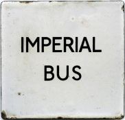 London Transport bus stop enamel E-PLATE 'Imperial