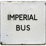 London Transport bus stop enamel E-PLATE 'Imperial