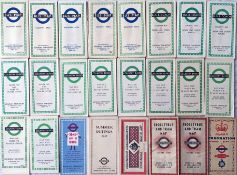 Selection of London Transport POCKET MAPS includin