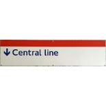 London Underground ENAMEL STATION SIGN 'Central li