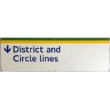 London Underground ENAMEL STATION SIGN 'District &