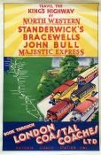 Original 1930s POSTER 'Travel the King's Highway'