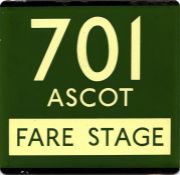 London Transport coach stop enamel E-PLATE for Gre