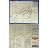 1919 London Underground MAP OF THE ELECTRIC RAILWA