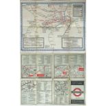 1921 London Underground MAP OF THE ELECTRIC RAILWA