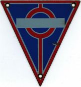 London Transport enamel BUS RADIATOR TRIANGLE PLAT