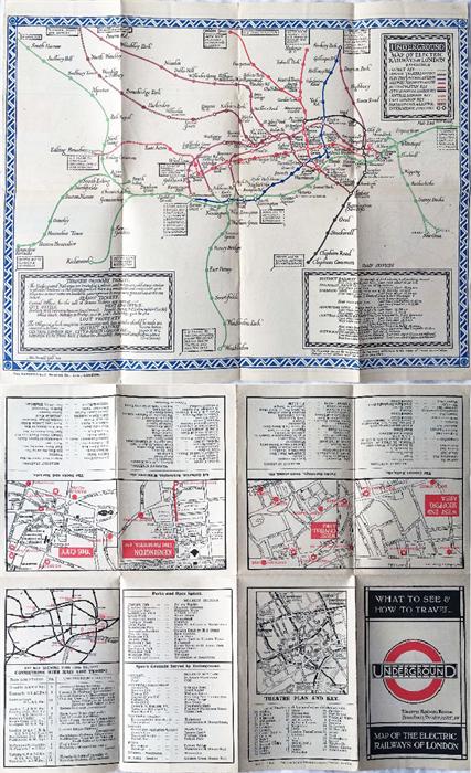 1921 London Underground MAP OF THE ELECTRIC RAILWA - Image 3 of 3