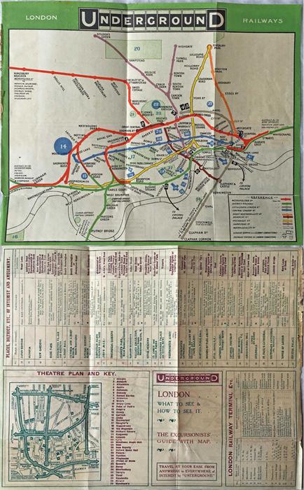 1909 London Underground POCKET MAP -'What to see & - Image 2 of 2