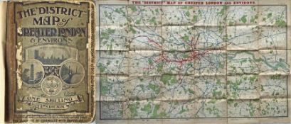 The "District" [Railway] MAP of Greater London & E