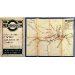 1919 London Underground MAP OF THE ELECTRIC RAILWA