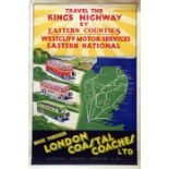Original 1930s POSTER 'Travel the King's Highway'