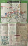 1909 London Underground POCKET MAP -'What to see &