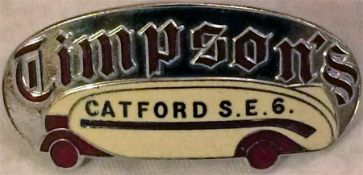 "Timpson's'' coach driver's CAP BADGE featuring a