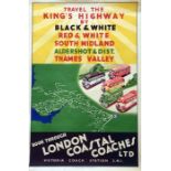 Original 1930s POSTER 'Travel the King's Highway'