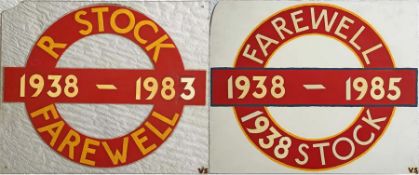 London Underground TRAIN HEADBOARDS commemorating