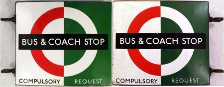 London Transport enamel BUS & COACH STOP FLAG (Bus