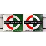 London Transport enamel BUS & COACH STOP FLAG (Bus