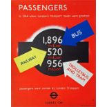 Original 1945 London Transport POSTER 'Passengers'