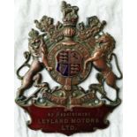 A brass Leyland Motors Ltd "By [Royal] Appointment