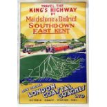 Original 1930s POSTER 'Travel the King's Highway'
