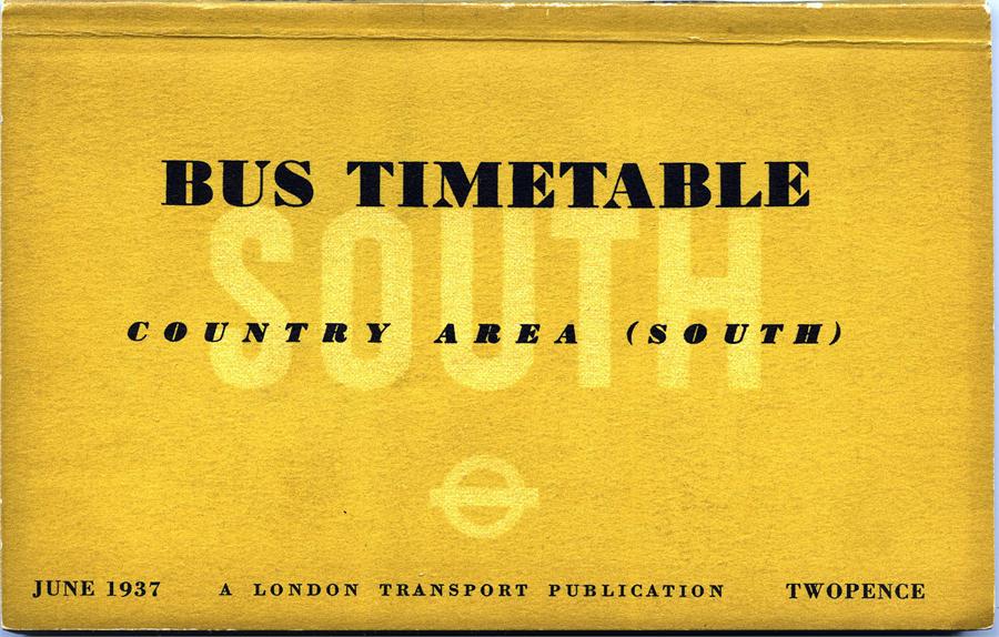 London Transport BUS TIMETABLE BOOKLET for Country