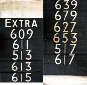 London Transport TROLLEYBUS DESTINATION BLIND (route numbers) from Highgate (HT) depôt dated 15.10.