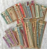 Large quantity of London Transport TROLLEYBUS PUNCH TICKETS from the 1930s-50s period with a variety