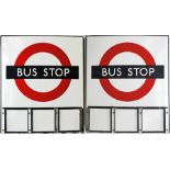 1950s/60s London Transport enamel BUS STOP FLAG, an E3 compulsory version with runners for 3 e-