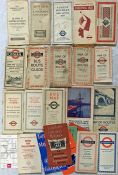 Bundle of London Transport & pre-LT Bus, Tram & Underground POCKET MAPS, HOLIDAY SERVICES &