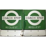 London Transport COACH STOP FLAG (Request version). A hollow, 'boat'-type flag, size E3, runners