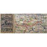1882 District Railway 'IMPROVED MAP OF LONDON', 3rd edition of a series that ran from 1879-1885. A