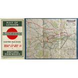 1913 London Underground POCKET MAP 'What to See and How to See it'. Issued at Electric Railway House