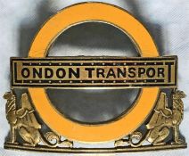 London Underground Station Master's CAP BADGE in gold-plated, hallmarked sterling silver with serial