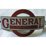 London General Country Services Driver's/Conductor's CAP BADGE in red and grey enamel, matching