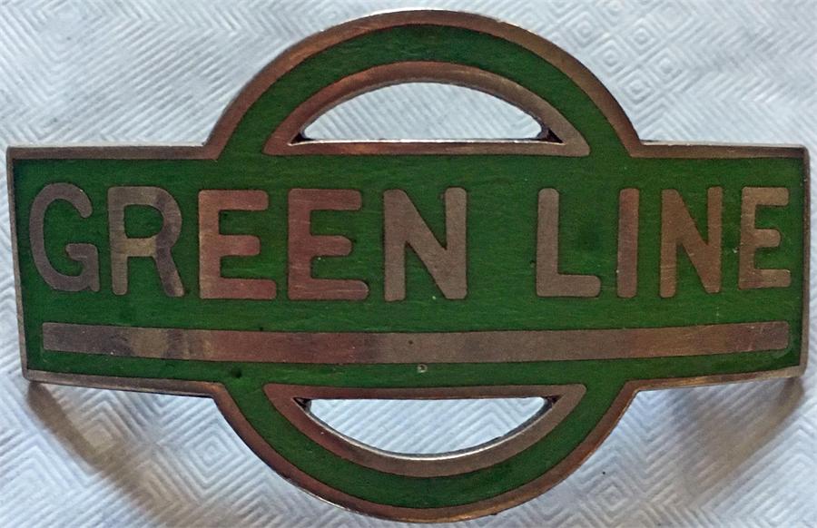 Green Line Coaches Ltd driver's & conductor's CAP BADGE issued between 1930-1933. In standard