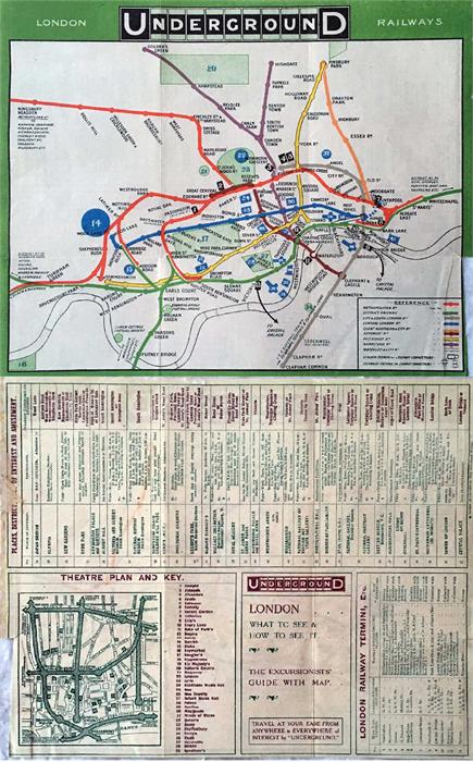 1909 London Underground POCKET MAP 'What to See and How to See it, The Excursionists' Guide with - Image 2 of 3