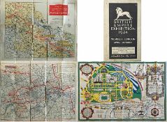 1924 British Empire Exhibition at Wembley official fold-out PLAN & MAP designed by Kennedy North