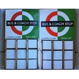 1950s/60s London Transport enamel BUS & COACH STOP FLAG (bus compulsory, coach request version).