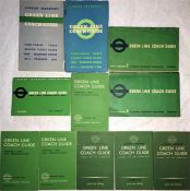 Selection of London Transport GREEN LINE COACH GUIDES (booklets) comprising 4 pre-WW2 examples
