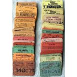 Quantity of London Underground CARD SEASON TICKETS dated between 1930 and 1973, all are 1/2-rate